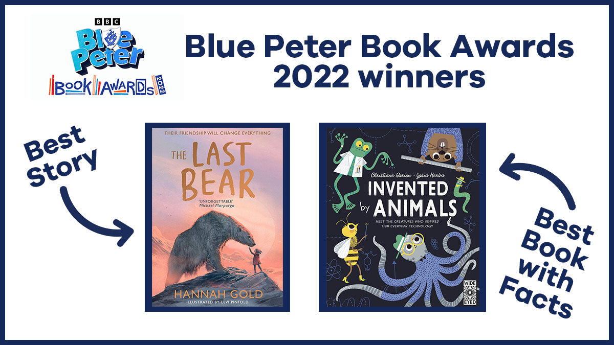 Booktrust's tweet photo. 🤩 AMAZING NEWS ALERT! 🤩

We're SO excited that the #BluePeterBookAwards winners have been announced!

Huge congratulations to Best Story winners @HGold_author &amp; Levi Pinfold and Best Book with Facts champions Christiane Dorion &amp; @GosiaHerba!

https://t.co/0mfzyJ6TQo #BPBA @cbbc https://t.co/O6hbU8D3AE