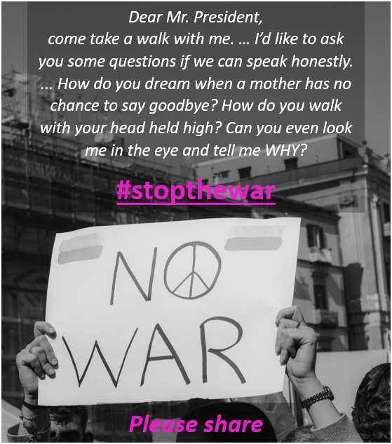 _NicoFrey's tweet photo. @Pink @Indigo_Girls #coverbands - Ukraine needs your help: You once sang a beautiful song called "Dear Mr President". How about a remake (or sbdelse a cover) together with Ukranian &amp; Russian artists? Your song inspires &amp; helps to reflect. Let's try everything we can. #stopthewar https://t.co/aLu7C61Jqi