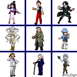 AJLDigit's tweet photo. Round 15!

Been in a bit of an Ace Attorney phase recently, so I thought I'd pump out a few creations in honour of those games!

Let me know what you think!

#pokemon #pokemontrainer #sprites #pixelart #gen4 #gen5 #AceAttorney https://t.co/cUaVRzKjh4