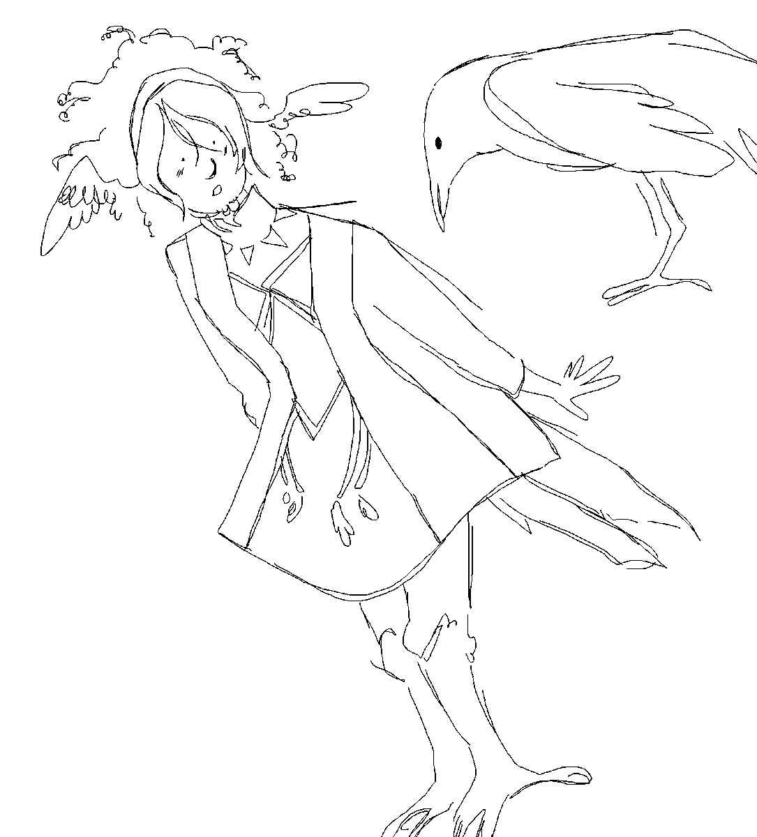 his fae daughter who just kinda turns into a bird sometimes