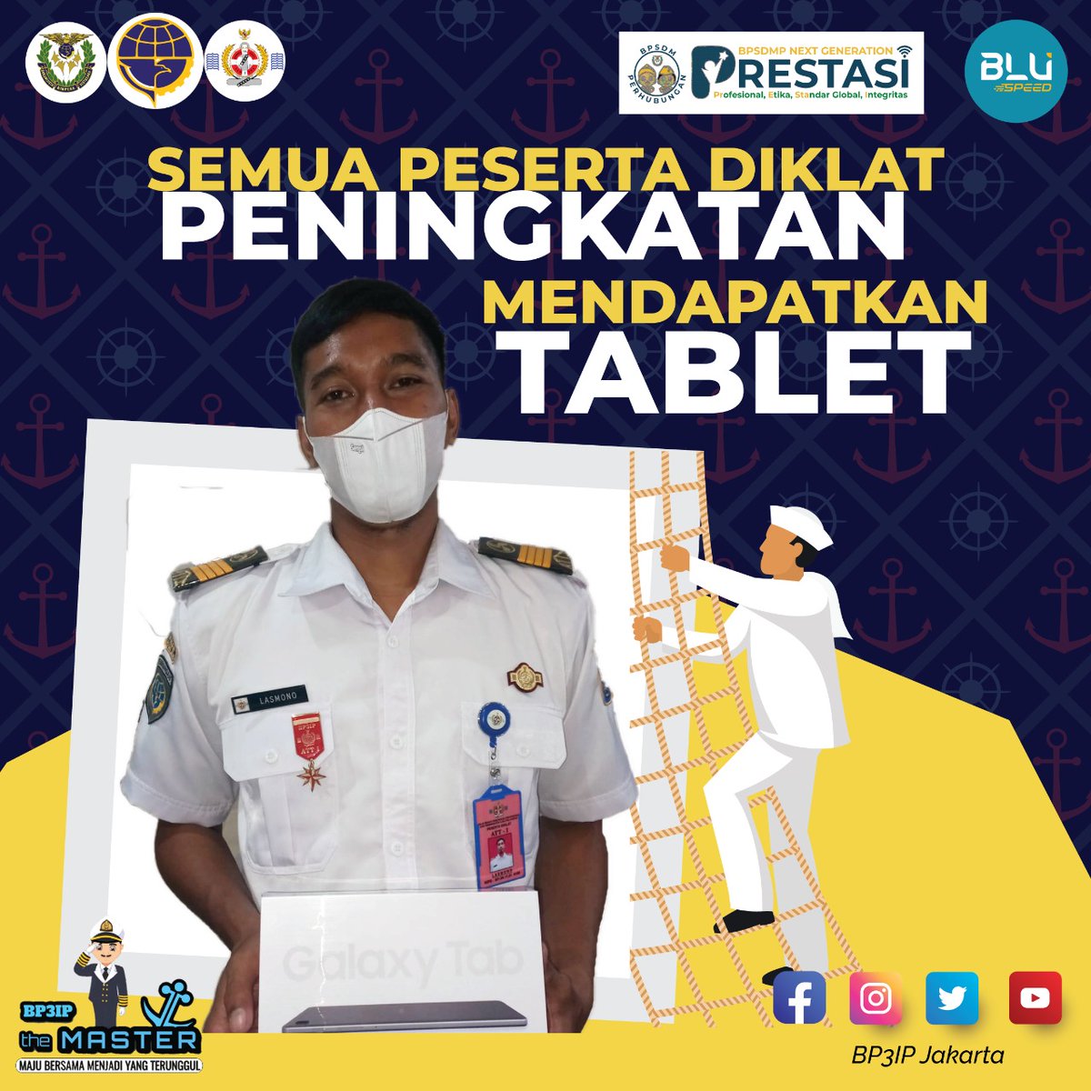 BP3IPJakarta's tweet photo. #Sobatpelaut #pelaut #pasis
KULIAH DAPAT TABLET GRATIS !!!!
Dimana lagi kalau bukan di BP3IP JAKARTA 🎉🎉Yuppss!! Program ini berlaku untuk semua peserta diklat DP I - DP V Peningkatan di BP3IP lhoh... https://t.co/saRgrVLptJ
