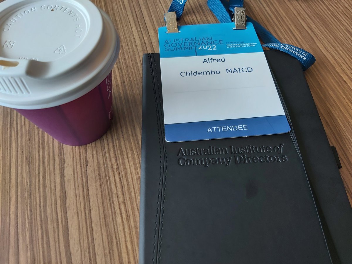 ChidemboAlf's tweet photo. "By being here, you have shown a commitment to your own personal development and learning"....John Atkin.

Amazing insights from the presenters at my first AICD summit in Melbourne.
#AGS2022 https://t.co/vOw268SeNk