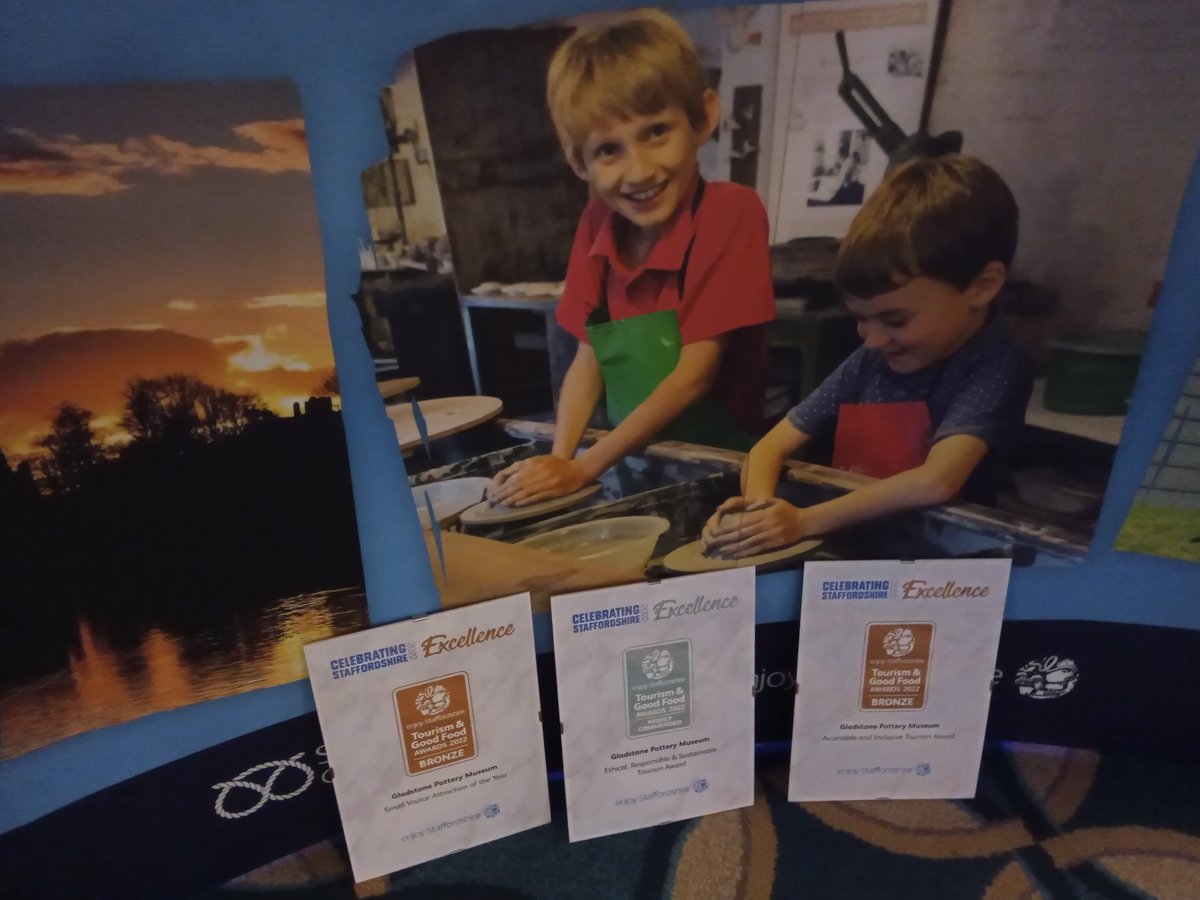 Gladstone P Museum (@gladstonemuseum) on Twitter photo A great evening last night celebrating local tourism at the #enjoystaffsawards with <a href="/EnjoyStaffs/">Visit Staffordshire</a>
Gladstone won Bronze in the Best Small Visitor Attraction and Accessible and Inclusive Tourism categories and was Highly Commended for Ethical, Responsible and Sustainable Tourism A great evening last night celebrating local tourism at the #enjoystaffsawards with <a href="/EnjoyStaffs/">Visit Staffordshire</a>
Gladstone won Bronze in the Best Small Visitor Attraction and Accessible and Inclusive Tourism categories and was Highly Commended for Ethical, Responsible and Sustainable Tourism