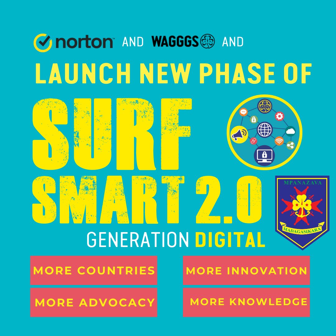 MpanazavaMEM's tweet photo. In honour of women’s month and #cybersafety for women and girls, we are thrilled to share that thanks to a donation from @Norton we will be working with @wagggsworld to deliver the #SurfSmart 2.0 badge programme!  

#BeTheChangeOnline, visit: https://t.co/joxHJPDebM https://t.co/NKwyHAKEBo