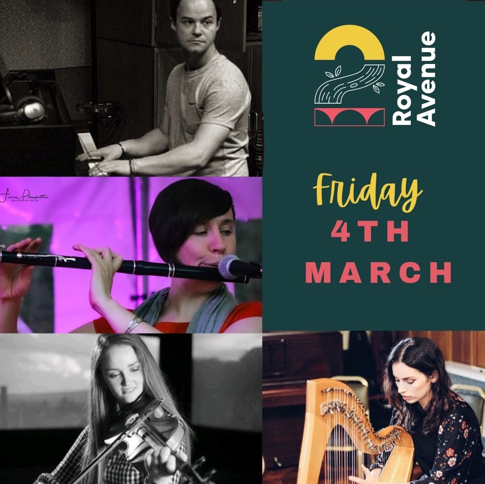 Thank crunchie it's Friday! We're delighted to have <a href="/Johnnykeys/">John Mccullough</a> back today at 1pm. Ringing in the weekend at 4.30pm are traditional musicians Sinéad McKenna on fiddle, Fióna Ní Mhearáin on flute and Ciara Taaffe on harp.
Start your weekend at 2 Royal Avenue!
#unescocityofmusic