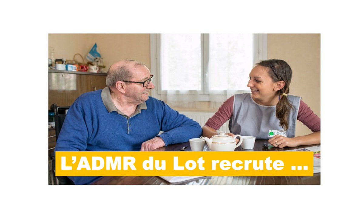 Les Associations #ADMR de #Cahors, #Gourdon, #Labastide #Murat et #Bretenoux recrutent des Auxiliaires de vie et Aides à domicile.
Venez rencontrez nos associations au plus près de chez vous !