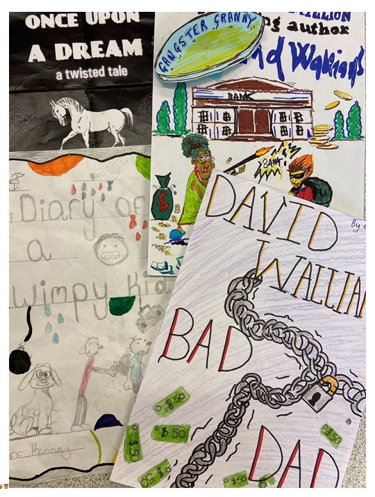 Some of our brilliant competition entries for World Book Day yesterday. Da iawn Year 7 &amp; 8! Winners will be announced on Monday. #WorldBookDay