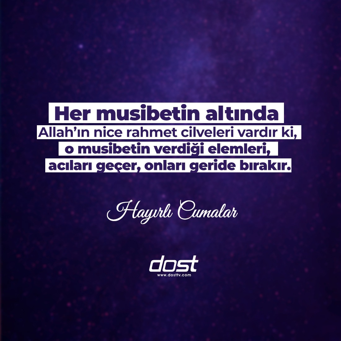 Cumamız mübarek olsun.
#dostradyotv