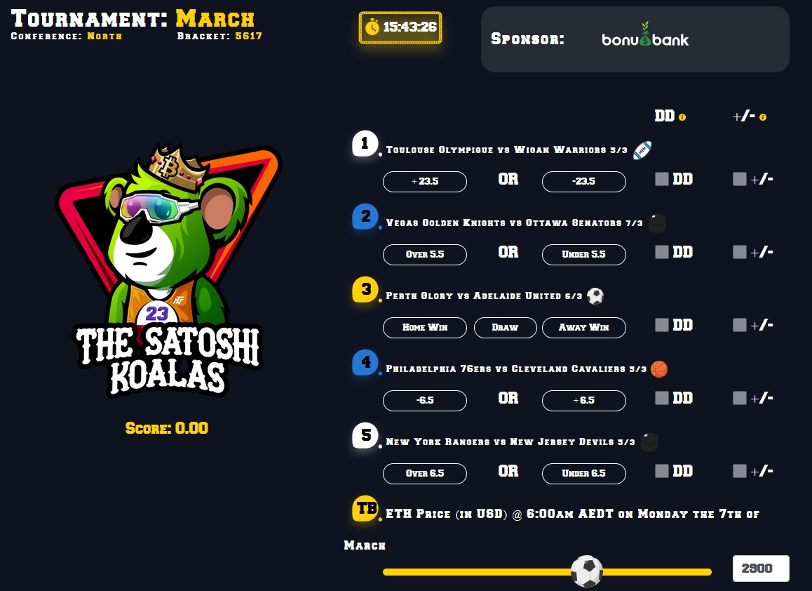 The March <a href="/NFTeams_/">NFTeams</a>  tournament begins.
In case of victory of TSK, 1000$ AUS donated to the twitter participant. 
The rest of the kitty will be donated to the foundation.
1. Like + Share
2. Voting (even randomly)
3. Being convinced that we will win
#LetsgoTSK
II
V