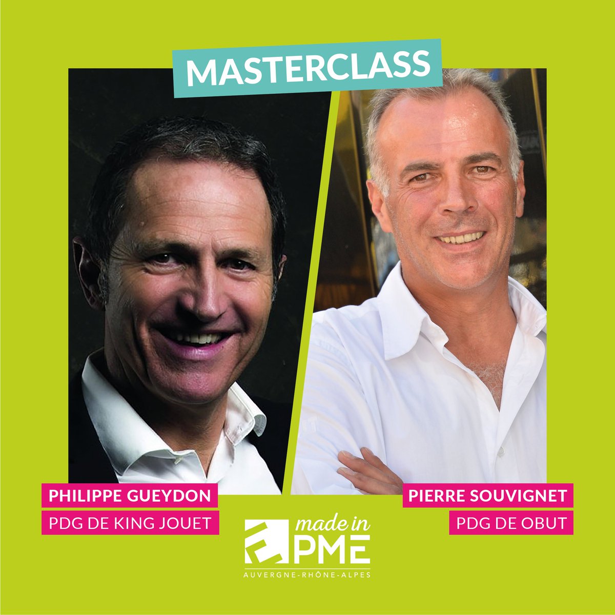 MADE IN PME (@madeinpme) on Twitter photo Philippe Gueydon PDG <a href="/KingJouet_Fr/">King Jouet 🦁</a> & Pierre Souvignet PDG <a href="/ObutOfficiel/">Obut - Officiel</a> sont les speakers de la masterclass :
Comment ces entreprises familiales ont-elles évolué au fil des tendances et des défis ? #nouveauxusages #relocalisation #transitionnumérique
👉loom.ly/OTAGxwI Philippe Gueydon PDG <a href="/KingJouet_Fr/">King Jouet 🦁</a> & Pierre Souvignet PDG <a href="/ObutOfficiel/">Obut - Officiel</a> sont les speakers de la masterclass :
Comment ces entreprises familiales ont-elles évolué au fil des tendances et des défis ? #nouveauxusages #relocalisation #transitionnumérique
👉loom.ly/OTAGxwI