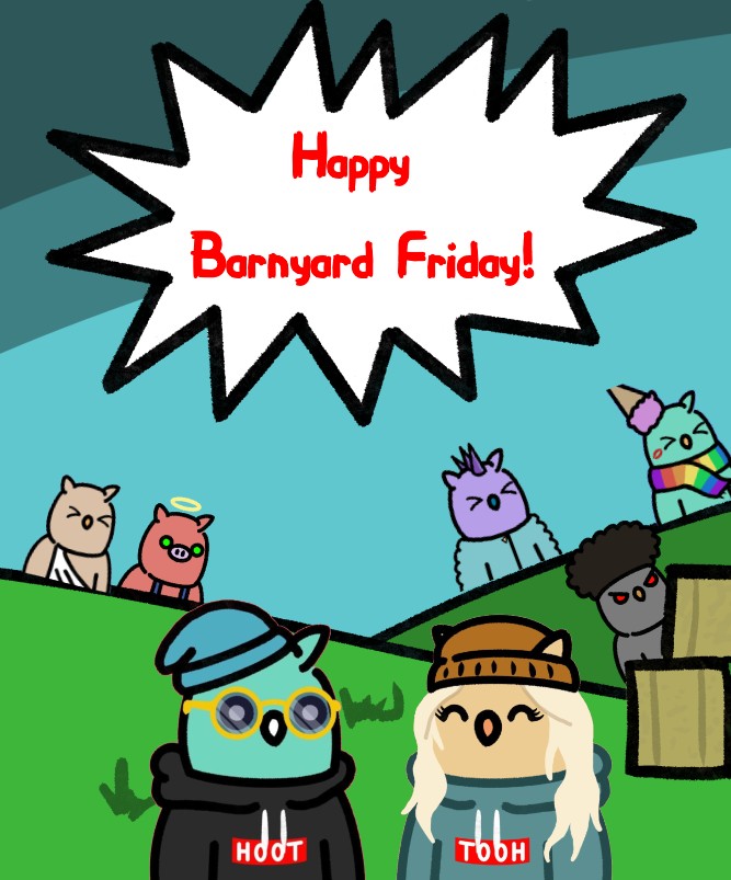 BarnOwlzNFT's tweet photo. It's our favorite day of the week! Can you guess why?🦉 https://t.co/x2BshhsbST