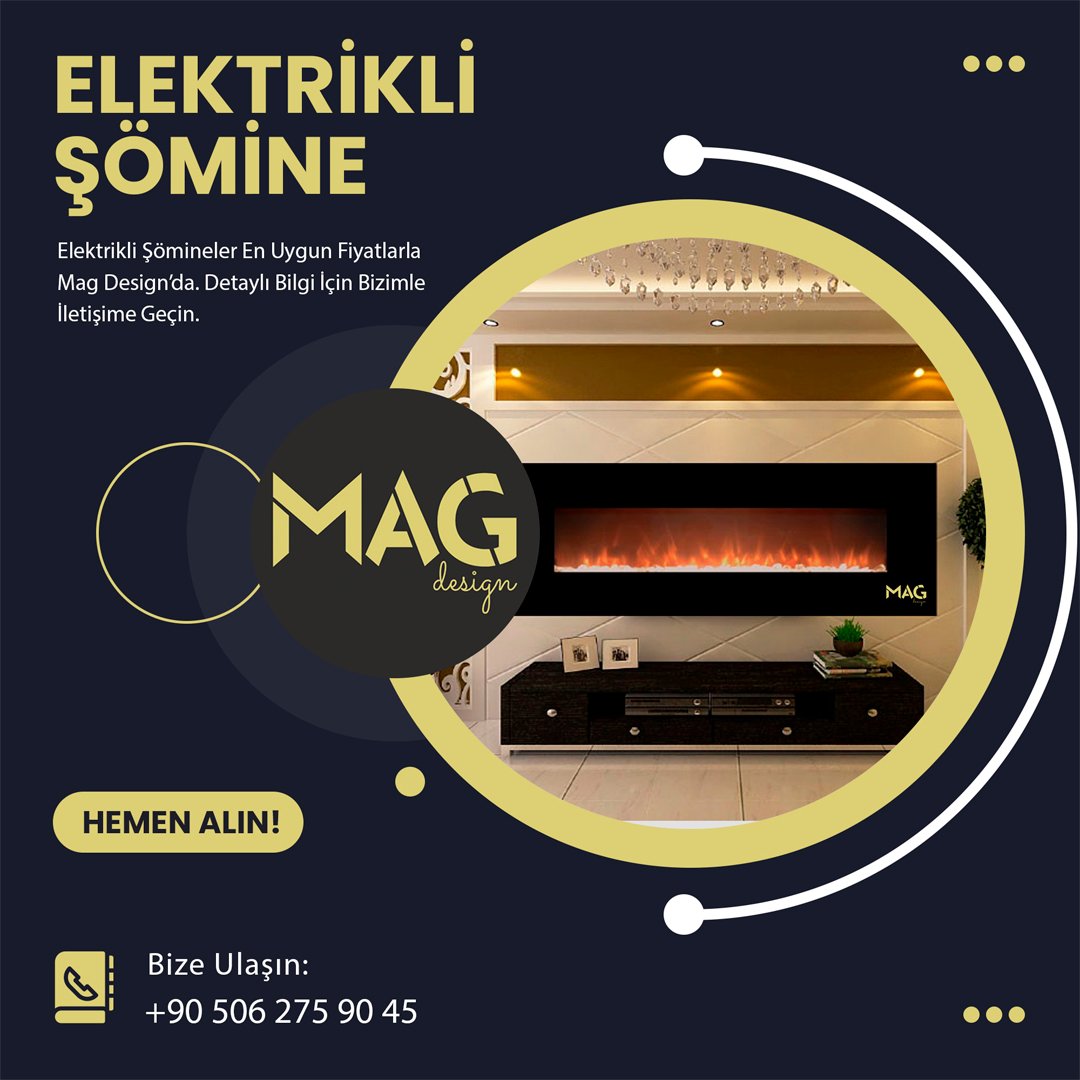 Elektrikli Şömineler En Uygun Fiyatlarla Mag Design'da. Detaylı Bilgi İçin Bizimle İletişime Geçin.