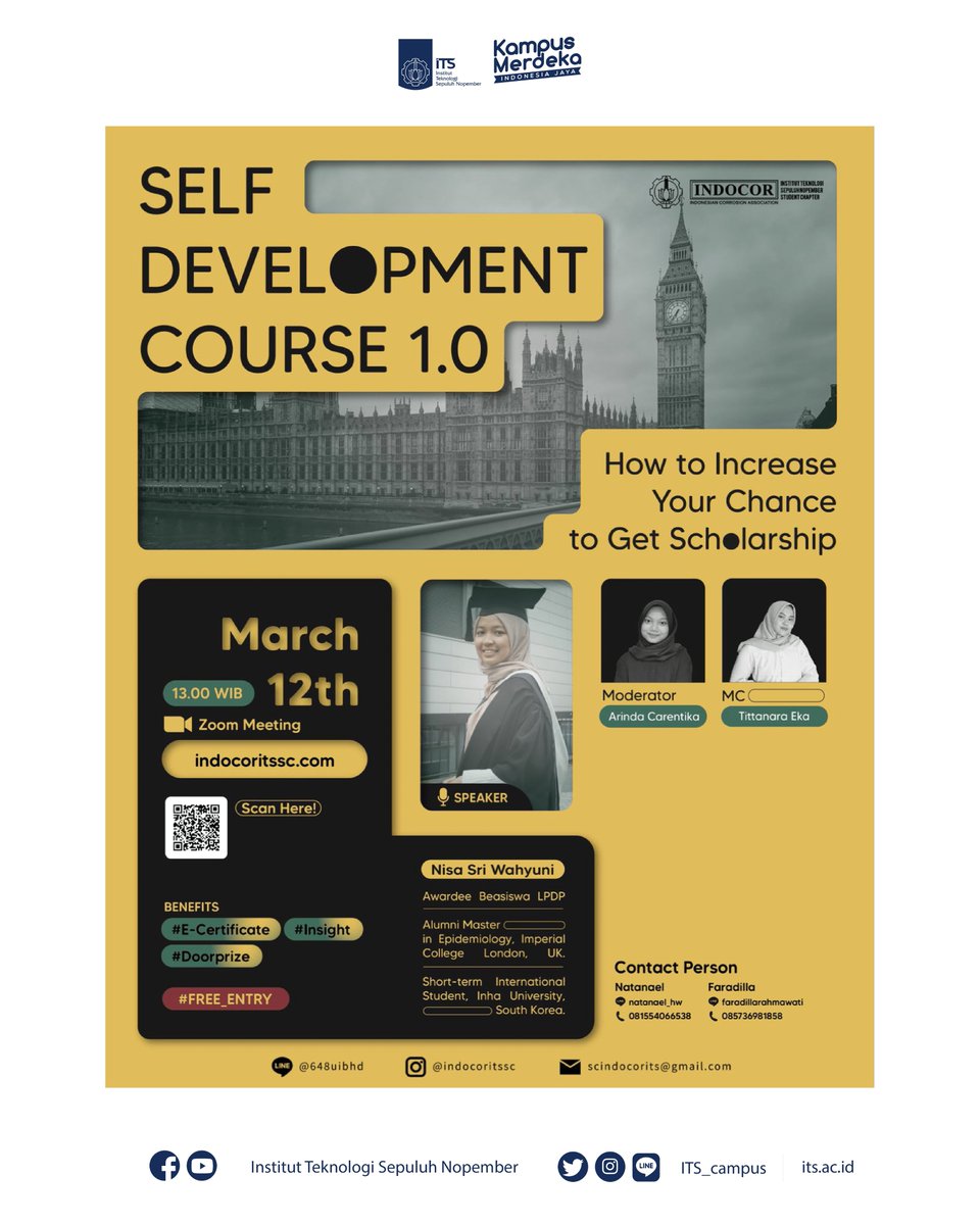 its_campus's tweet photo. Open Registration: 27 February to 10 March 2022

✅Register now at:
https://t.co/thYscg1rCz or click the link on our bio!

This webinar is open to the public, students, and anyone interested in applying for a scholarship.

#INDOCORITSSC
#ITSSurabaya
#BeasiswaKuliah https://t.co/6OwaCnyHKL