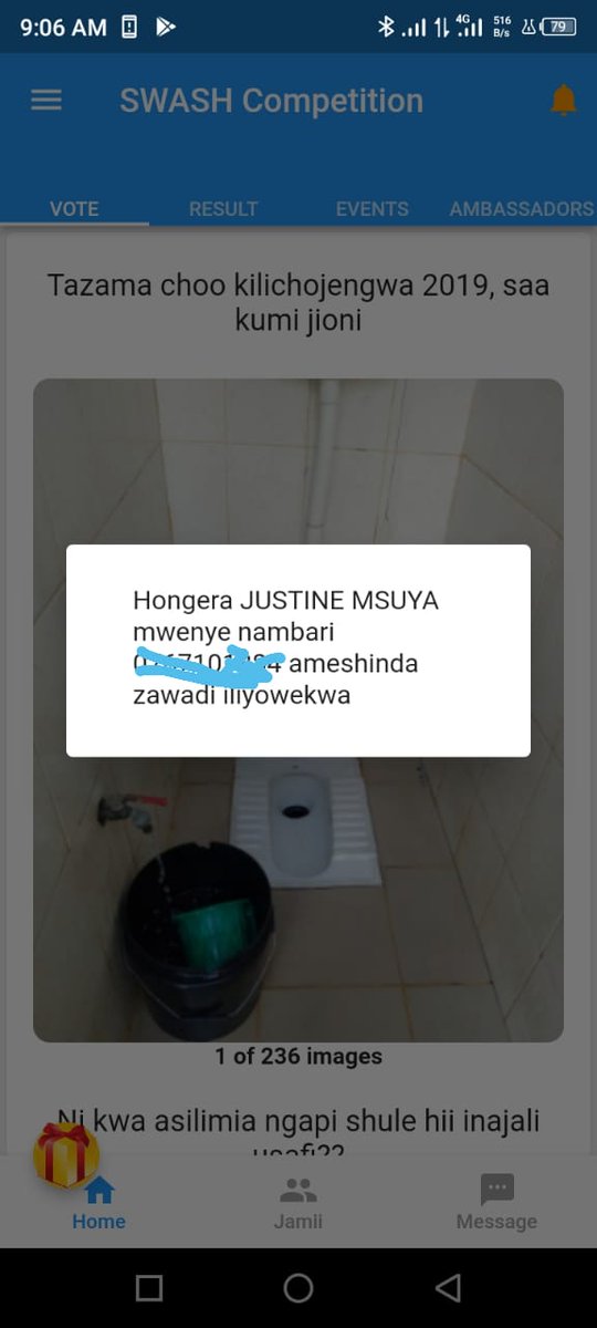 EmaSuleTheGreat's tweet photo. Balozi Bora wa usafi wa siku yaani WASH ambassador , @Justin Msuya ameshinda zawadi ya siku iliyowekewa turget (picha ya 236) @JohnMbundi @NaamalaSamson @Y4CLab @Rachel__Maro @Hamisa34147150 @TheophilAvidace @Omary66479663 @mafolebaraka @willsrogers @hatibujuma 
#swashcompetition https://t.co/LhP2M91lju