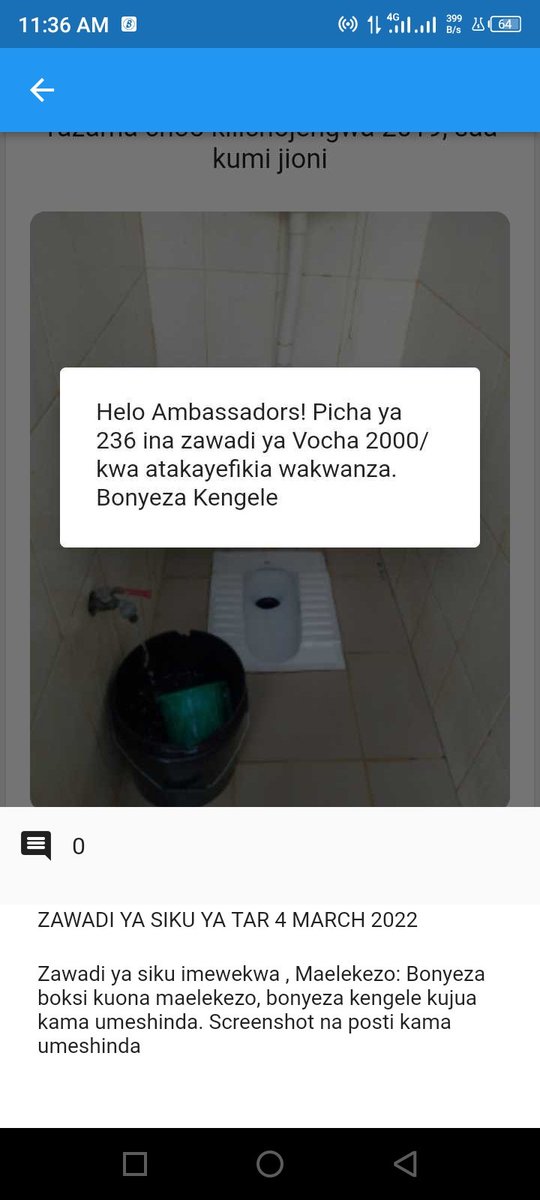 EmaSuleTheGreat's tweet photo. Balozi Bora wa usafi wa siku yaani WASH ambassador , @Justin Msuya ameshinda zawadi ya siku iliyowekewa turget (picha ya 236) @JohnMbundi @NaamalaSamson @Y4CLab @Rachel__Maro @Hamisa34147150 @TheophilAvidace @Omary66479663 @mafolebaraka @willsrogers @hatibujuma 
#swashcompetition https://t.co/LhP2M91lju