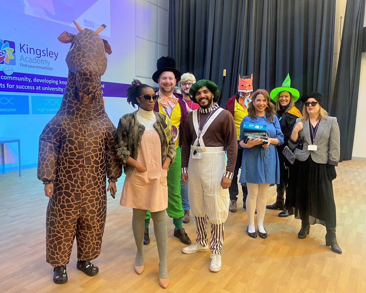 LiftKingsley's tweet photo. Kingsley Celebrates World Book Day, with Senior Leaders as Roald Dahl characters! https://t.co/A0aEOlkkpZ