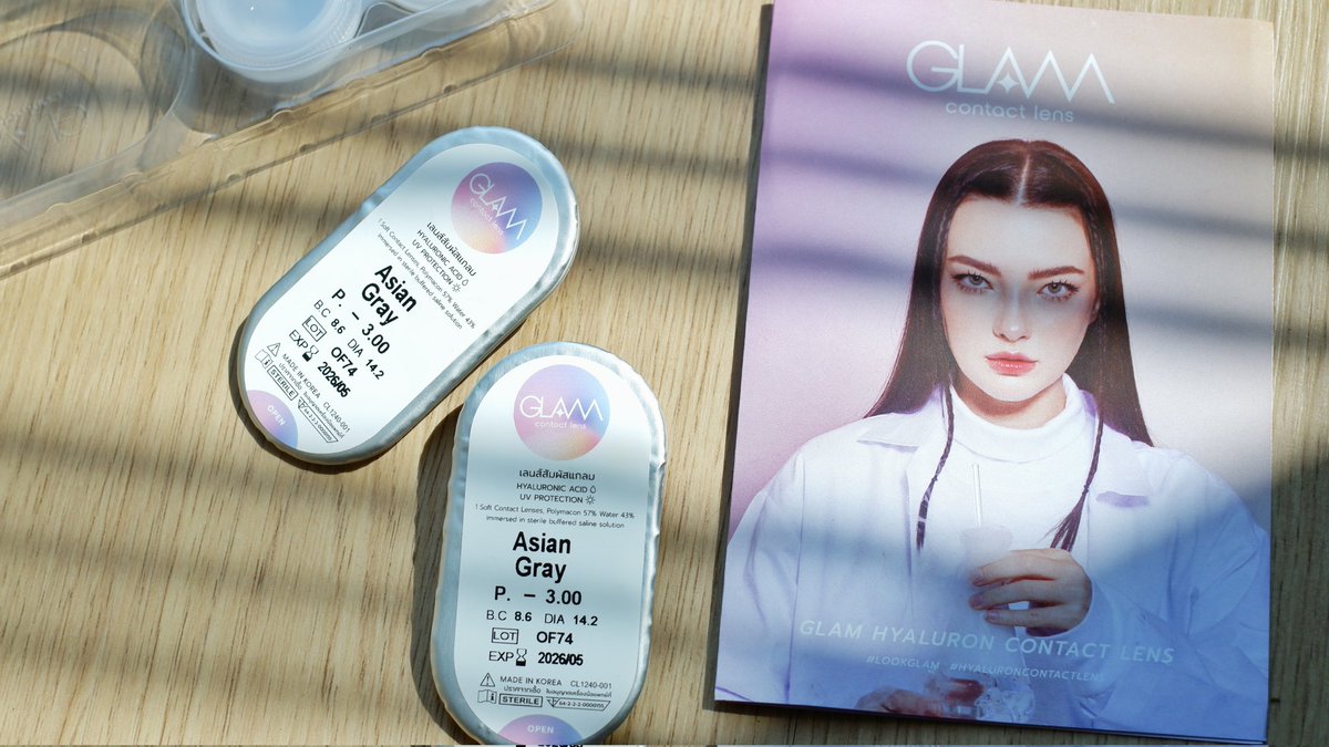 bhatranits's tweet photo. สวยมากกก Glam Contactlens สี Asian gray มีความฝอตามสไตล์หวานอ่ะเนอะ ตัวนี้ใช้นวัตกรรมใหม่เลนส์ไฮยารูลอน ที่ช่วยให้ใส่สบาย ตาไม่แห้ง เลนส์นิ่มมมสุด
#ดีบอกต่อ #Lookglam https://t.co/8V0mp86g0z