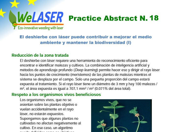 welaserproject's tweet image. 🌱⚡️La eliminación de hierbas no deseadas con láser puede contribuir a mejorar el medio ambiente y mantener la biodiversidad 

🇪🇸 Aquí lo explicamos de manera sencilla en 2⃣ #PracticeAbstracts

welaser-project.eu/wp-content/upl…

welaser-project.eu/download/welas…