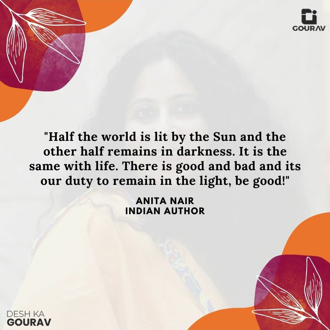 with_gourav's tweet photo. Anita Nair is an Indian English novelist. She is best known for her novels A BETTER MAN, MISTRESS AND LESSONS IN FORGETTING. And has won multiple awards like Crossword Book Award.
#DeshKaGourav #ShineWithGourav #FeelTheGourav #wonderwoman #Womenrise #WomenEmpowerment #ProudIndian https://t.co/DhpU1oUn8U