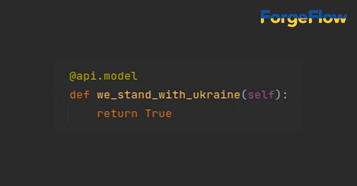 ForgeFlow's tweet image. At ForgeFlow we believe in international communications. We are taking action to support every partner around the world during this difficult times and we are united with the people of Ukraine in condemning these horrific acts of violence against its people. #WeStandWithUkraine