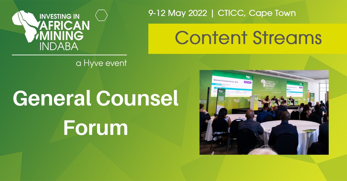 MiningIndaba's tweet photo. Next up is the GC Forum in partnership with @legalPSG which brings together Africa’s finest legal minds to create, debate, and knowledge exchange on Africa’s complex and vibrant natural resources sector.
Discover more 👉 https://t.co/etC14IdKO4
#MITakeover #MI2022 #MiningIndaba https://t.co/YzaQdTLGkp