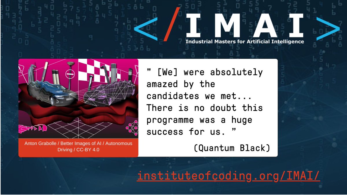 IMAIProgramme's tweet image. According to ‘Quantifying the UK Data Skills Gap’ Policy Paper, 48% of business in the UK are recruiting for roles that require hard data skills. Data is now the driving force of the world’s modern economies.
👉 instituteofcoding.org/imai/
#GrowYourCapabilities #AI #DataScience