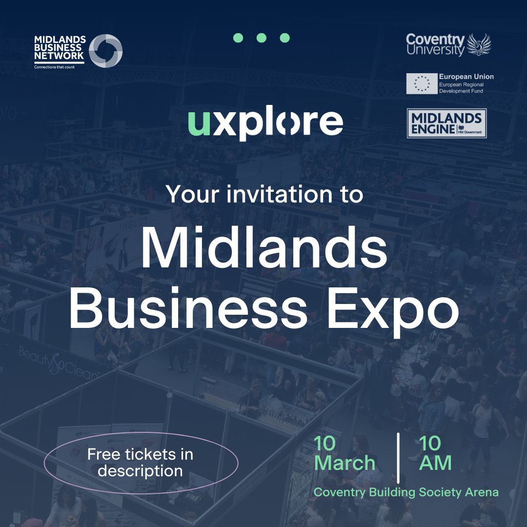 We would like to invite our connections to join us at The Midlands Business Network Expo on 10th March. 

To register for free, go to -&gt; ow.ly/tstO50I7o1T 

#MBNEXPO22 #coventry #warwickshire #connectivity #5G #5GTechnology
