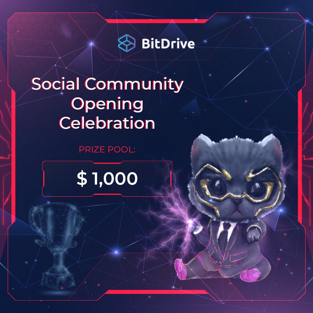 BitDriveCrypto's tweet photo. We're giving away $1,000 to celebrate the launch of our new social community 
built on #BNBChain. Enter here now: https://t.co/XSiJsLsFI6 #Giveaway #AirDrop #BitDrive https://t.co/CcsazjM6vx