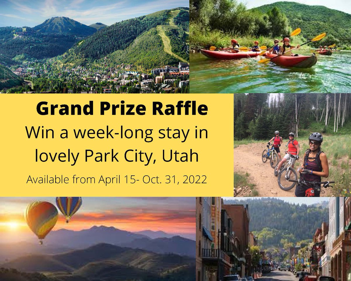 icareicure's tweet photo. We are all ready to get away!! Win a one week off-peak stay at a condo in Park City by participating in the I Care I Cure Grand Raffle today! No need to be present in FL to win!! And the best part…you will help kids with cancer. https://t.co/Y00iclDrBn https://t.co/RTiAikFoqZ