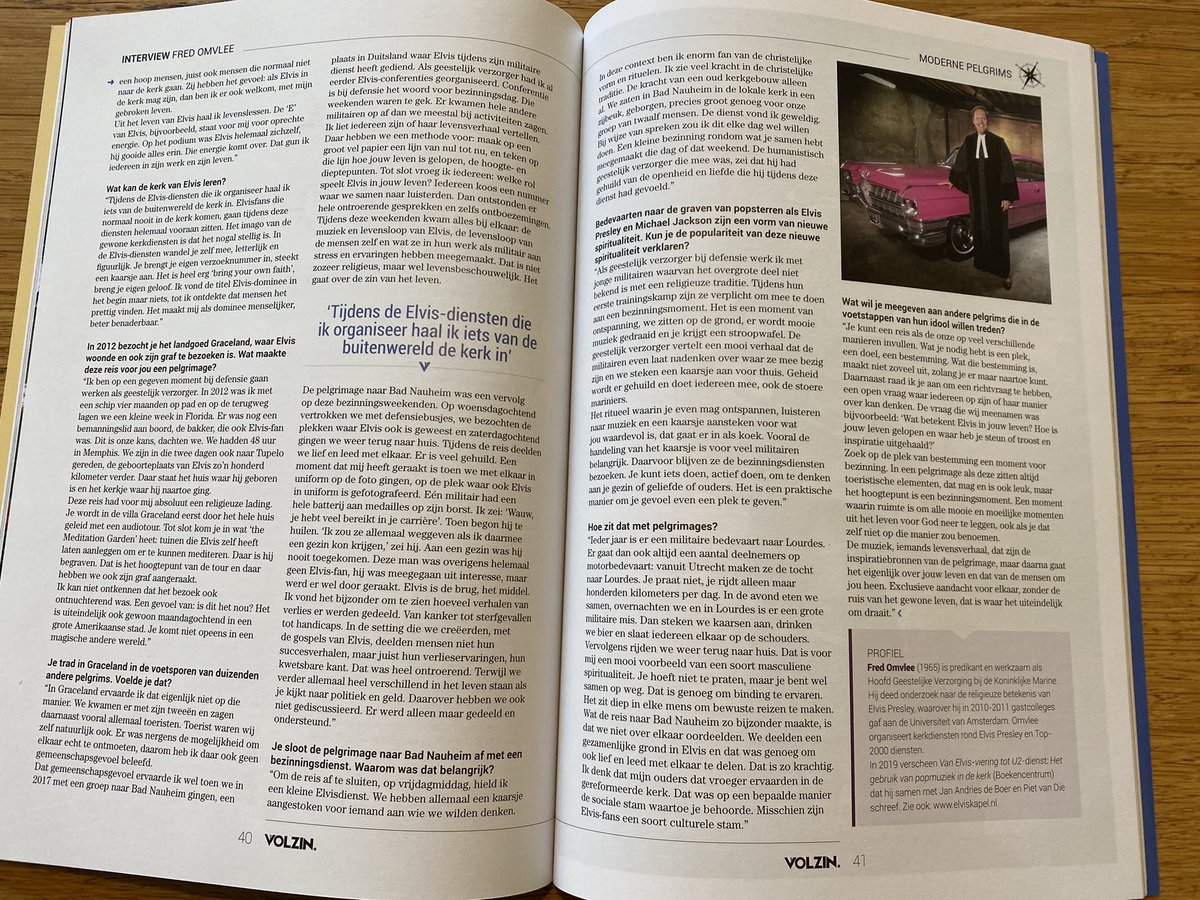 fromvlee's tweet photo. Vereerd met mooi artikel over moderne pelgrimages rond Elvis in @Volzin #elvis #volzin https://t.co/vvG0iXUAYh
