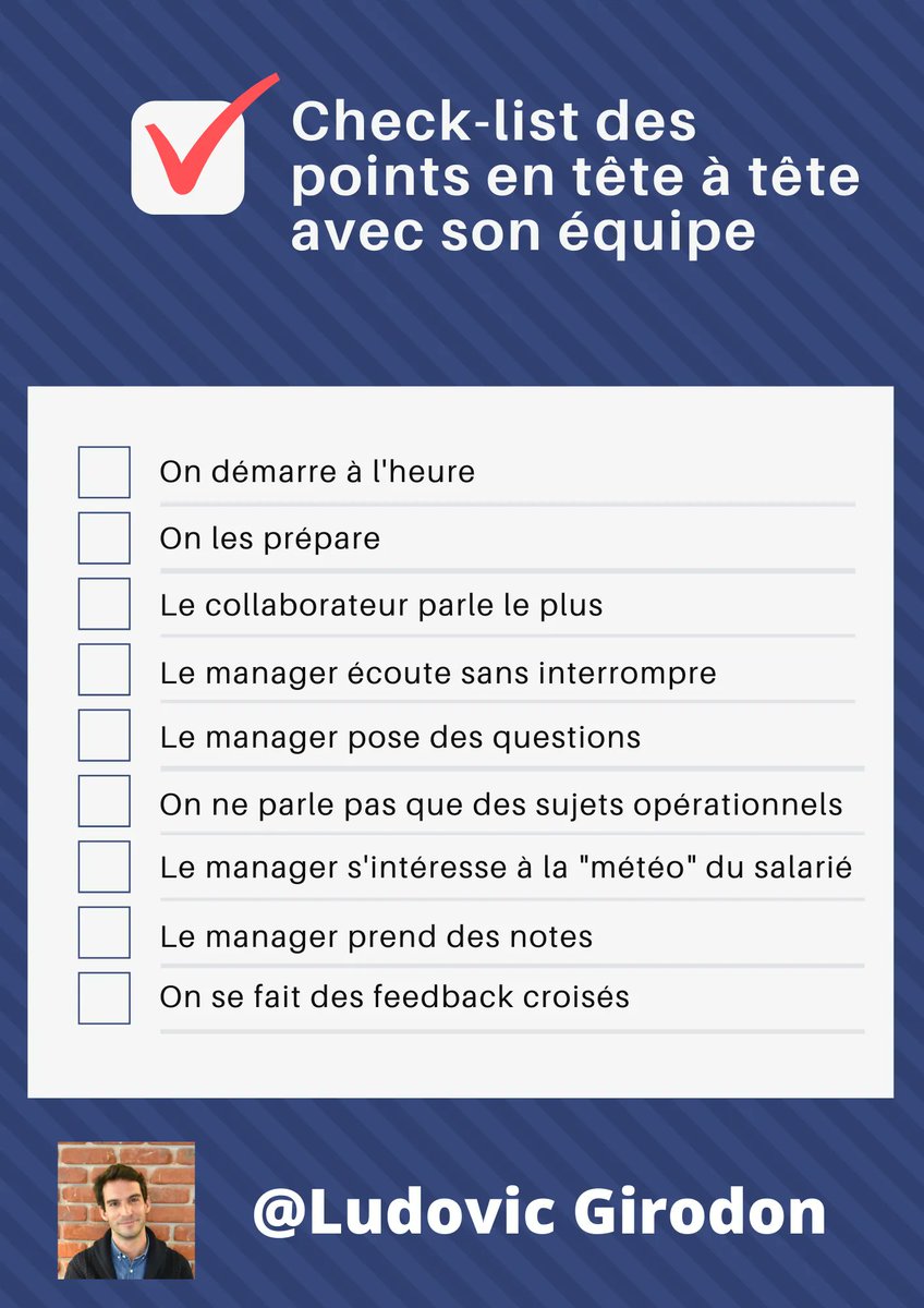 ✅ La check-list du jour !