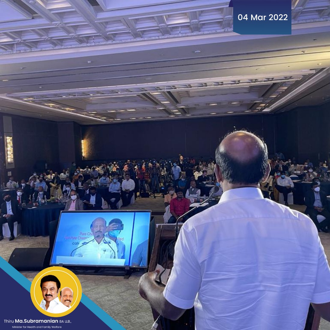 Subramanian_ma's tweet photo. CII TAMILNADU ECONOMIC CONCLAVE 2022 நிகழ்ச்சியில் கலந்து கொண்டோம். #masubramanian #TNhealthminister #CIITN https://t.co/XNv3TkZ1Gb