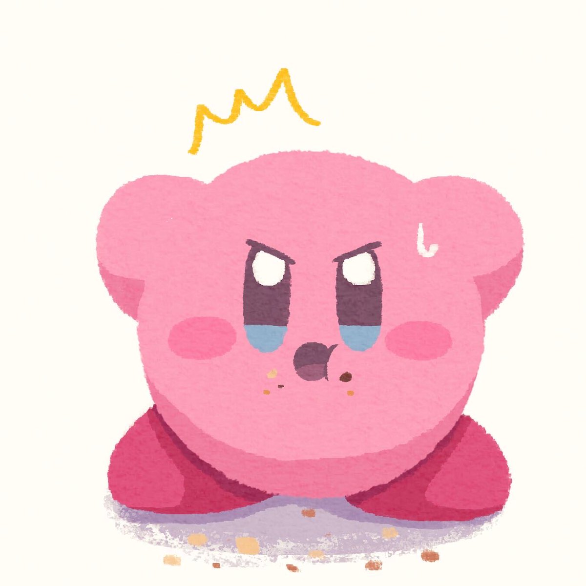kirby white background no humans food food on face simple background ^^^ solo  illustration images