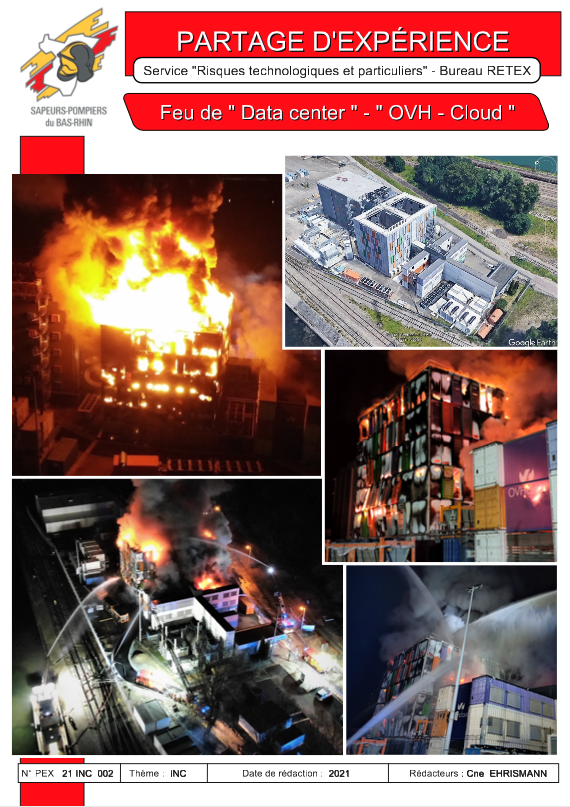 Stefalligne's tweet photo. Rapport des Pompiers de #Strasbourg après l'incendie dans le datacentre d'#OVH en 2021.

#data #hébergeur #France #incendieOVH https://t.co/9ctC9KXhnz