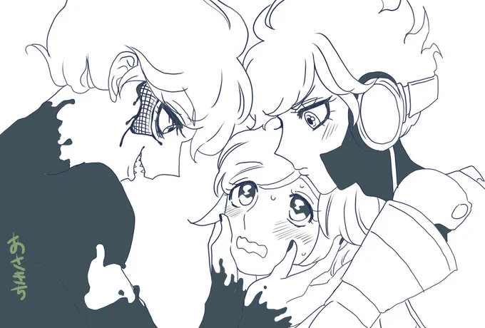 ファントムおゆとAIおゆの聖悪サンドイッチ監!!!!🥰🥰🥰🥰
たぎりすぎてジャカジャカ描いたので細かいとこは無視だよ! 