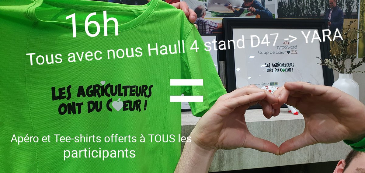 @Agrisontducoeur <a href="/BanquesAlim/">Banques Alimentaires</a> 
🎉Tous avec nous sur TV AGRI pour vous remercier d'avoir participé !🥳
<a href="/Ducatillon/">Ducatillon</a> <a href="/INRAE_France/">INRAE</a> <a href="/AgroParisTech/">AgroParisTech</a> <a href="/MyEasyFarm/">MyEasyFarm</a> <a href="/Ekylibre/">Ekylibre</a> <a href="/MyBeeGuard/">BeeGuard</a> <a href="/Co_Farming/">#CoFarming</a> <a href="/FermeDigitale/">La Ferme Digitale</a> <a href="/connecting_food/">Connecting Food France</a> <a href="/SoilCapital/">Soil Capital</a> <a href="/linkinfarm/">linkinfarm</a> <a href="/DemainlaTerre1/">Demain la Terre 🥬🍏🍓</a> <a href="/Rize/">Rize</a>