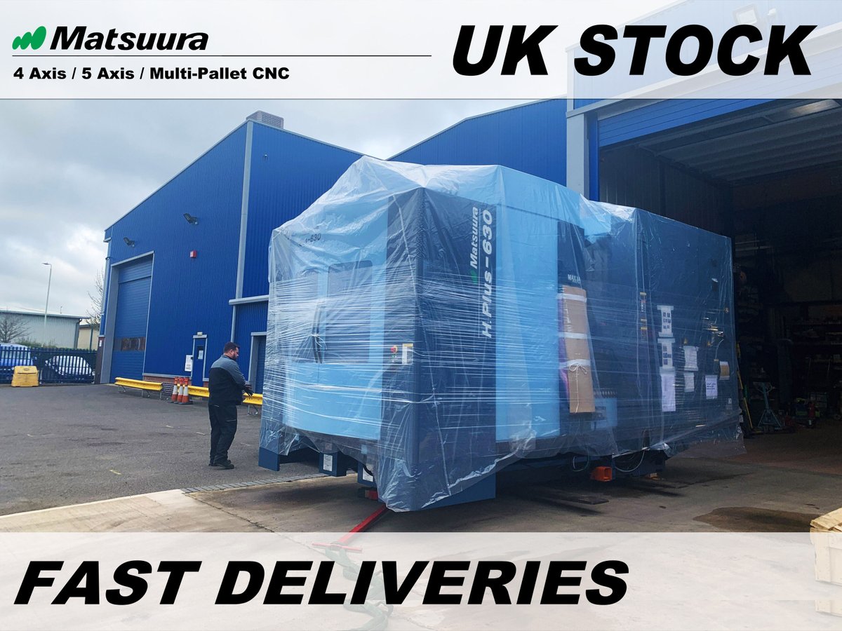 Matsuura_UK's tweet photo. Need a CNC machine from 𝙐𝙆 𝙎𝙏𝙊𝘾𝙆 with fast delivery?
⠀
𝙒𝙝𝙮 𝙬𝙖𝙞𝙩? 

Machines available from 𝙐𝙆 𝙎𝙏𝙊𝘾𝙆 - now.

Call us on 𝟬𝟭𝟱𝟯𝟬 𝟱𝟭𝟭𝟰𝟬𝟬
⠀
#whymatsuura #5axismachining #cncmachining #3axis #4axis #5axis #multipallet #automatedpalletpool #singletable https://t.co/Chs6c8r2xD
