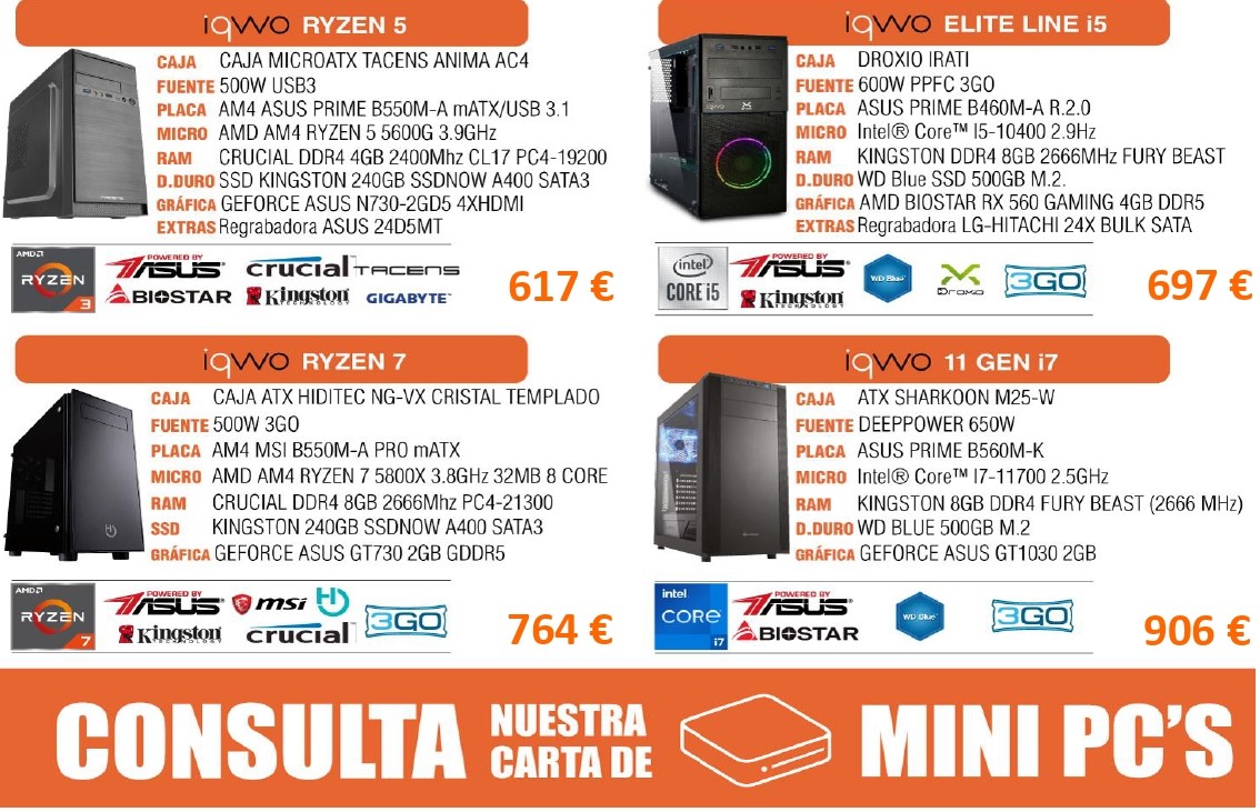 🔵 Más novedades en equipos del mes!!!!
🖥️🖥️

__________________________________________________
#equipos #Marzo #ofertas #iqwo #Intel #i3 #i5 #i7 #mqx #informatica #garraf #vilanovailageltru #vng