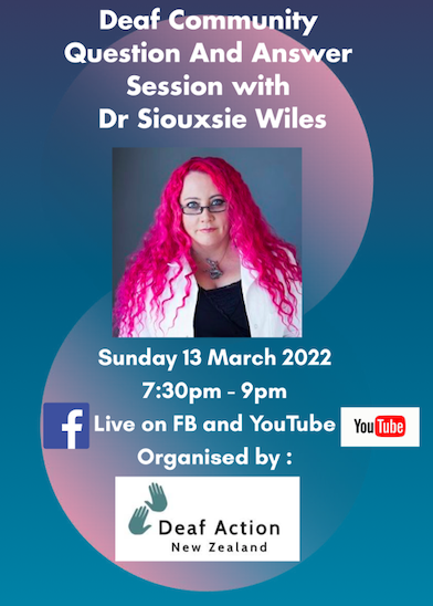 DeafActionNz's tweet photo. "Why do some people get 4 vaccines and others only 3?"

"What to do if you have tested positive."

and many more answers to those burning questions you want to ask.

Sunday 13th March
7.30pm - 9pm

Come watch a NZSL interpreted Q &amp; A about Covid19 with @SiouxsieW

#NZSL #Covid19 https://t.co/zow9DYIbDC