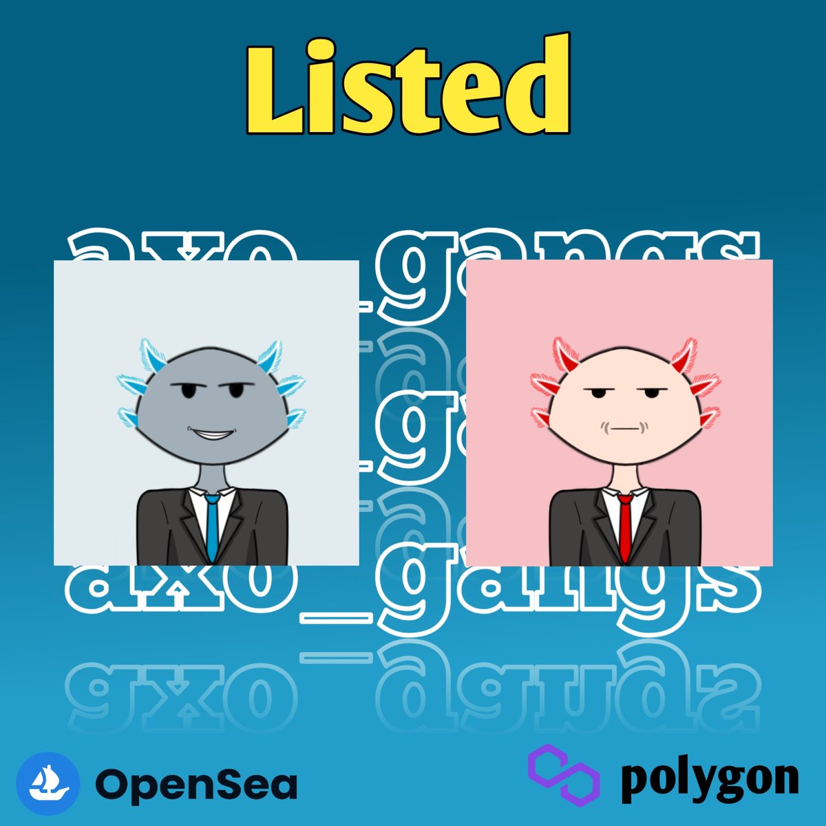 New drop
Quantity 1/1
Available on opensea
opensea.io/Axo_gangs
#nfts #nft #nftart #nftcommunity #nftcollector #nftartist #cryptoart #digitalart #art #crypto #ethereum #blockchain #opensea #nftcollectors #nftdrop #nftcollectibles #openseanft #nftartists #nftcollection