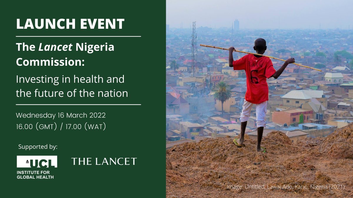 It was a great privilege to serve as a commissioner on the <a href="/TheLancet/">The Lancet</a> #Nigeria Commission. 

The report, titled "Investing in health and the future of the nation", will be launched on 16 March.

Don’t miss our launch event. 

Please register here: eventbrite.co.uk/e/launch-event…