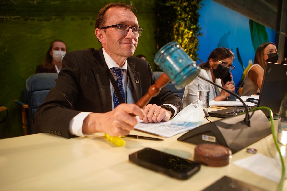 Mr. Espen Barth Eide, President of UNEA5.2, and  Minister of Climate and the Environment, Norway