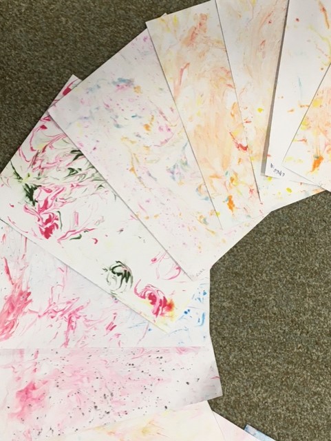 StSwithunsLibr's tweet photo. Marvel/marble at the results of our #WorldBookDay paper marbling in the library! https://t.co/Drp71EKHqM