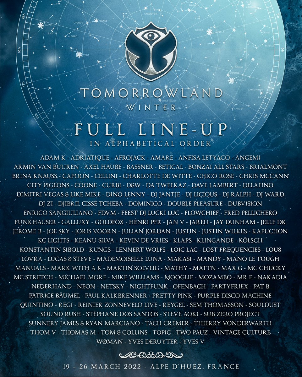 Tomorrowland Winter lineup