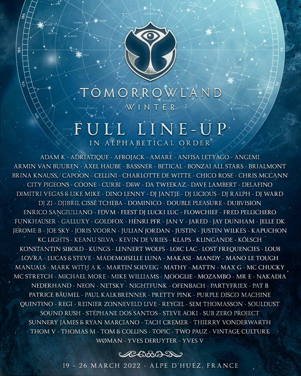 Tomorrowland Winter lineup
