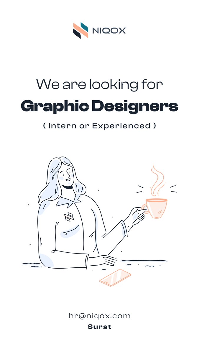 Niqoxtech's tweet photo. Hello connections 👋🏻

Hurry up !! We're #hiring 

🔹 #flutterdeveloper
[ Experience : Min. 6 month to 5 yr. ]

🔹 #graphicdesigner 
[ Experience : Intern or Experienced ]

Apply now at hr@niqox.com 
#niqox #niqoxtech https://t.co/0kQGancqQK