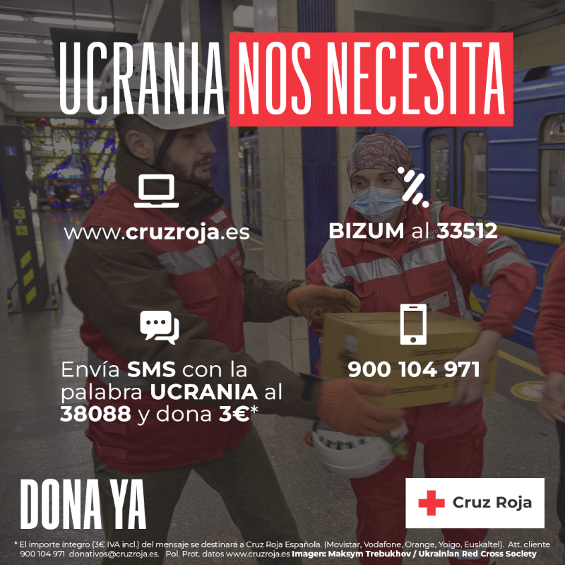 CruzRojaEsp's tweet photo. 🚨#UCRANIA NOS NECESITA🚨

Estamos entregando agua, alimentos, mantas y kits de productos de primera necesidad a las personas afectadas. 

DONA YA.