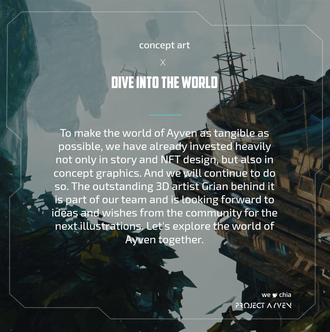 CrewOfEight_'s tweet photo. Experience the world of Ayven through outstanding concept art 💚

#Chia #OwnWhatYouBuild #ProjectAyven #NFT #NFTs #NFTcollection #NFTcollections #NFTcommunity https://t.co/erG2GVM7Kr