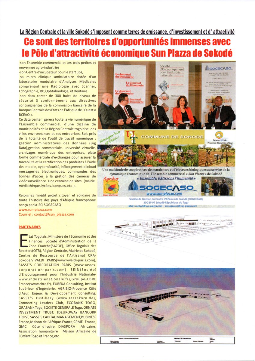 SASSESasse's tweet photo. Enfin. Le projet de construction de pôle d’attractivité économique Sun Plazza de Sokodé au Togo. Ce pôle dont le chantier démarre ce semestre sera une plate-forme industrielle au statut de la zone franche. https://t.co/B80txOWC2t