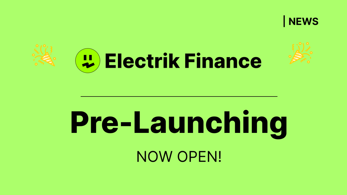 [공지] 지직..지지직...⚡
Electrik Finance 프리 런칭이 오늘부터 시작합니다!

<오픈 시간> : 금일(2/25) 오후 5시 예정
<지원하는 풀> : bit.ly/3Iodlfy 에서 확인 가능

프리 런칭에 대한 구체적인 내용은 미디엄을 참고해주세요! (bit.ly/3BRT7bO)

#Klaytn  #yieldoptimizer